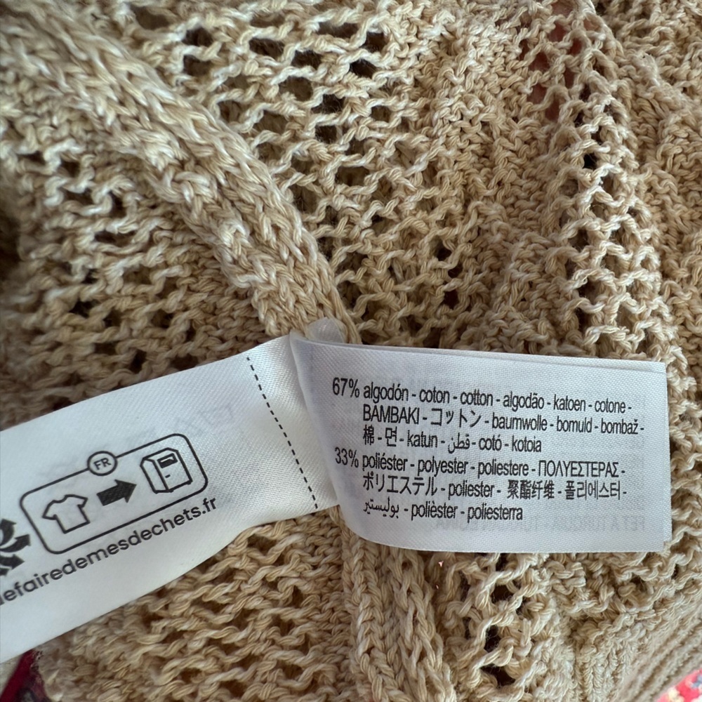 Zara Classic Tan Cable Knit Sweater Size Large - Picture 10 of 10